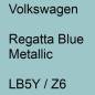 Preview: Volkswagen, Regatta Blue Metallic, LB5Y / Z6.